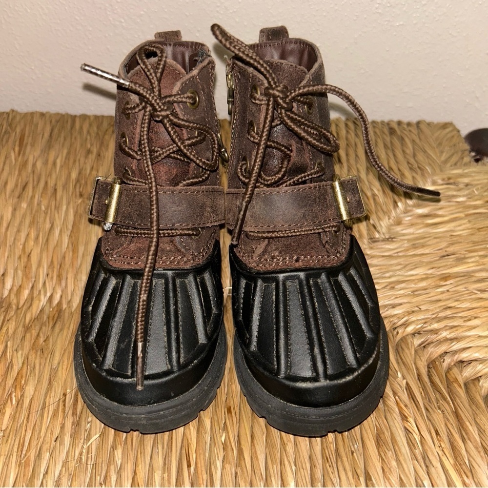 Polo by Ralph Lauren Brown and Black Kids Duck Boots - Picture 4 of 7